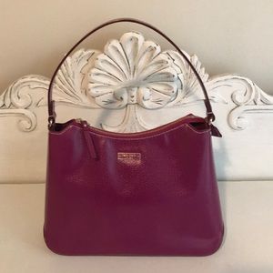 Kate Spade Plum Glazed Leather Handbag
